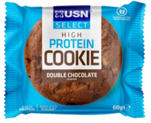 USN SELECT HIGH PROTEIN COOKIE (12 x 60g) Double Chocolate USN SELECT HIGH PROTEIN COOKIE (12 x 60g) Double Chocolate