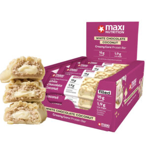 MAXI NUTRITION CREAMY CORE PROTEIN BAR 45G White Chocolate Coconut