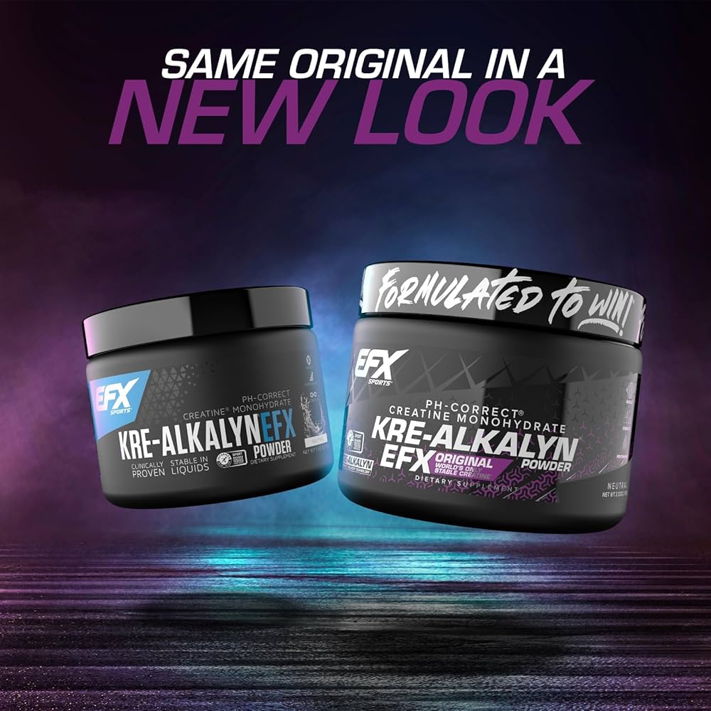 Amazon.com: EFX Sports Kre-Alkalyn EFX Powder &#124 pH Correct Creatine  Monohydrate Powder Supplement &#124 Strength, Muscle Growth & Performance &#124 66  Servings (Unflavored)