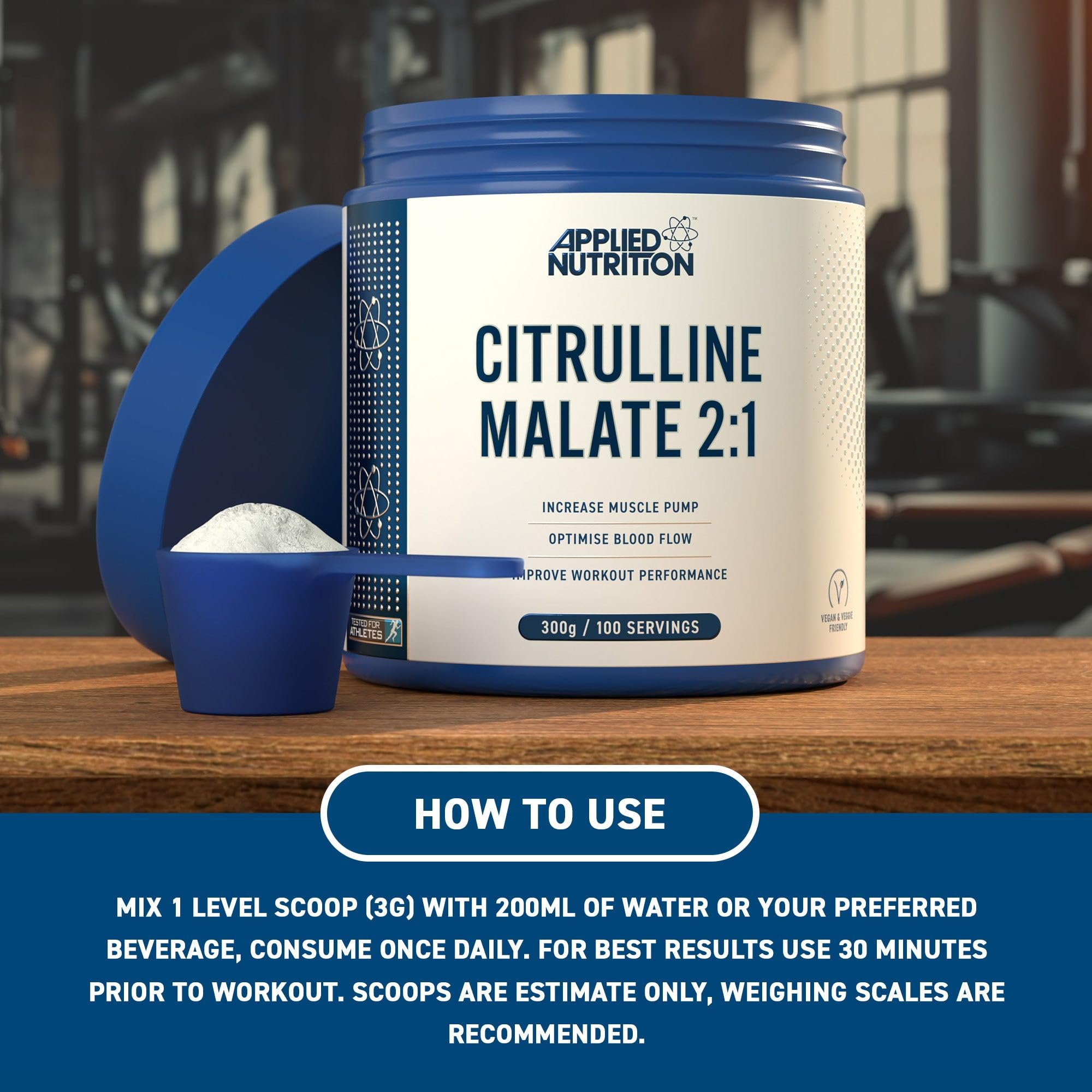 Applied Nutrition Citrulline Malate 2:1 &#124 3000mg per Serving Nitric Oxide  Booster Amino Acid Powder Supports Muscle Recovery Improves Performance ...