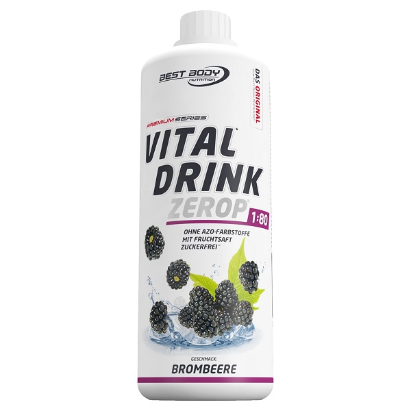 Best Body Low Carb Vital Drink ZEROP 1000 ml Black Berry