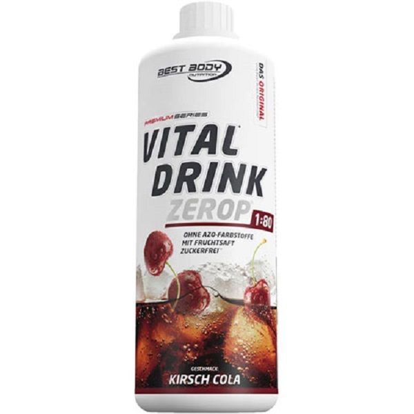 Best Body Low Carb Vital Drink ZEROP 1000 ml Cherry Cola